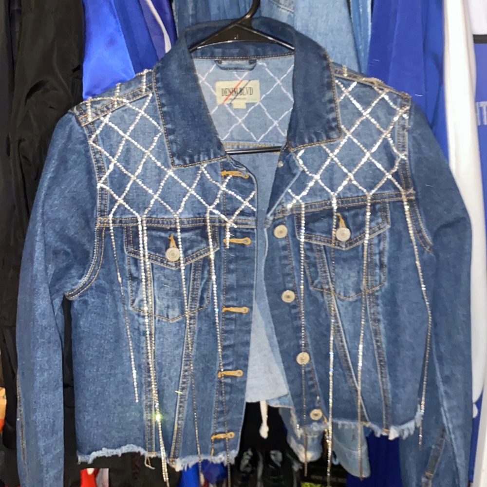 Bling Rhinestone Jean Jacket